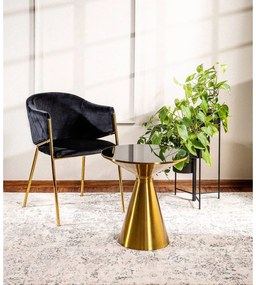 SIGNAL MEBLE Jedálenská stolička BONO VELVET GOLD, zlatá/béžová bluvel 28