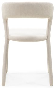 Čalouněná designová jídelní židle Calma světle béžová
