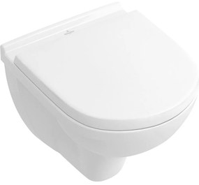 VILLEROY &amp; BOCH O.novo Compact závesné WC s hlbokým splachovaním, 360 x 490 mm, biela alpská, s povrchom CeramicPlus, 568810R1