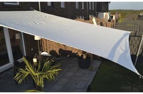 Tieniaca plachta HDPE krémovobiela 360x360 cm