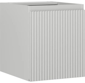 Mexen Rivel, kúpeľňová skrinka 40 cm, 1 dvierka, s drážkami, sivá matná, 91A21-04047-1-BF62