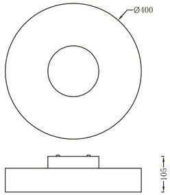 GLOBO stropné svietidlo prisadené Led 15185D2