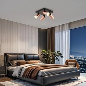 Immax 08304L - Bodové svietidlo PUNTO 4xGU10/9W/230V ružové zlato