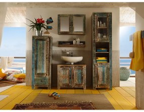 furniture-nabytek.cz - Masívna kúpeľňová zrkadlová skrinka Blue Lagoon z mangového dreva, lakovaná, farebná – 70×23×50 cm