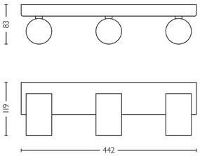 Philips - Kúpeľňové bodové svietidlo IDRIS 3xGU10/5W/230V IP44 biela