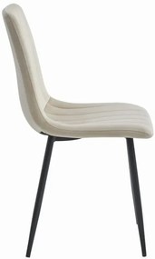 Set 2 kresiel LAVA - béžový zamat / čierne nohy