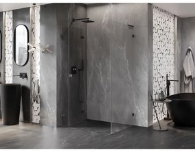 Mexen Lunar-F L, skladací sprchový kút ľavý 100 x 80 cm, 8mm číre sklo, profil grafit brúsený, 836L-100-080-66-00-L