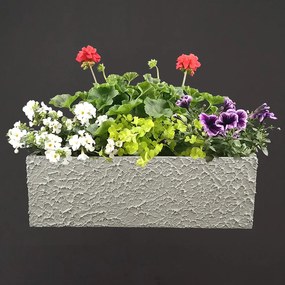 AMADEA Betónový kvetináč odľahčený - hrubý, 53x22,5x17,5 cm, český výrobok