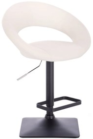 LuxuryForm Barová stolička NAPOLI na čierne podstave - biela