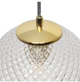 Závesne svietidlo Cannes, 1x číre sklenené tienidlo (fi 20 cm), G