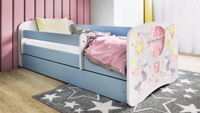 XXXLutz POSTEĽ PRE DETI A MLÁDEŽ 80/160 cm, modrá, biela MID.YOU - Detské izby - 00214200021W