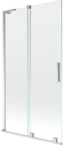 Mexen Velar L, 2-krídlová posuvná vaňová zástena 100 x 150 cm, 8mm číre sklo, chrómový profil, 896-100-003-01-01