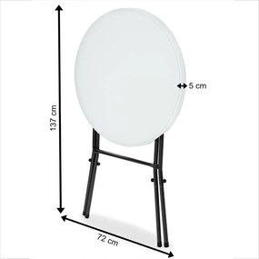 Cateringový skladací barový stôl STABLE 72 cm biely