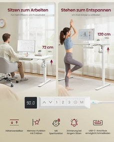 Elektrický pracovný stôl LSD146WZ02