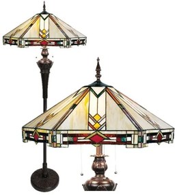 Luxury maxi vitráž Tiffany lampa stojacia ACRUX Ø58*170