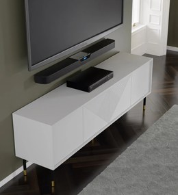 TV stolík/skrinka 4D 180 Wenty (biela + zlatá + čierna). Akcia -20%. Vlastná spoľahlivá doprava až k Vám domov. 1125163