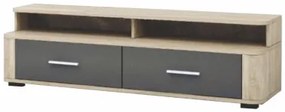 TV stolík/skrinka Fishburn F5 (sonoma + grafit). Akcia -19%. Vlastná spoľahlivá doprava až k Vám domov. 606312