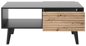 Konferenčný stolík WILLOW 46x104 cm čierna/dub artisan