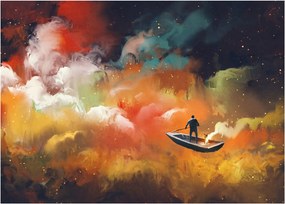 Obraz - Muž plaviace vesmírom (70x50 cm)