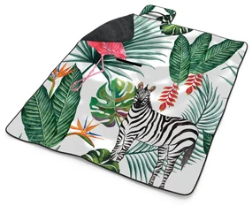 Sablio Plážová deka Zebra a Plameniak: 200x140 cm