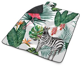 Sablio Plážová deka Zebra a Plameniak: 200x140 cm