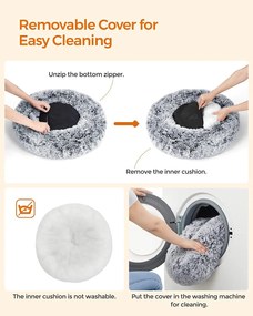 Pelech pre psa, pelech pre mačku, mäkký plyš, 50 cm, sivý