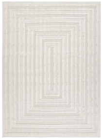 Koberec SANTO  SIZAL 0999, geometrické tvary, biely