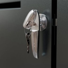 Kovový prístrešok pre 4 popolnice, antracit, 264×116×80 cm