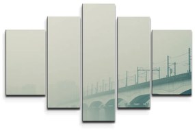 Sablio Obraz - 5-dílný Železničný most - 125x90 cm