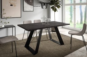 Dizajnový rozkladací jedálenský stôl TAIT čierny mramor Rozmer stola: rozmer 140cm