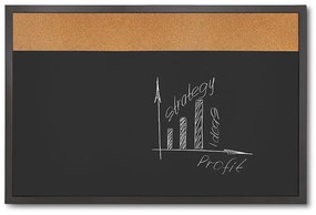 Combi Board blackboard / korok 60 × 90 cm, čierna