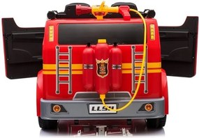 LEAN CARS Pilot LL911 Červené hasičské auto na batérie pre deti