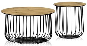 Autronic BONTEC Konferenčný stolík 60x60x34cm, mdf, divoký dub, AF-3007 OAK Farba: Hnedá