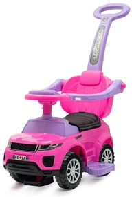 Detské hopsadlo na hranie Baby Mix s vodiacoutyčou SUV 3v1 Prime, ružové