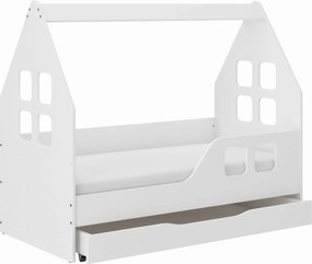 Wooden Toys Detská posteľ DOMEK so zásuvkou 140x70, pravá