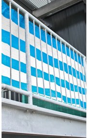 Bielo-modrá plastová balkónová zástena 500x90 cm – Garden Pleasure