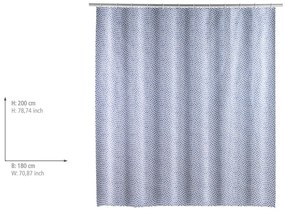 Svetlomodrý sprchový záves Wenko Sevilla