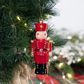Závesná vianočná dekorácia EVI RED luskáčik 802336