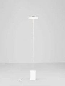 LED biela-zlatá stojaca lampa Thea