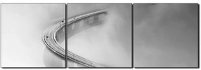 Obraz na plátne - Most v hmle - panoráma 5275QB (120x40 cm)