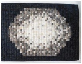 Pixel Circle koberec 170x240 cm sivý