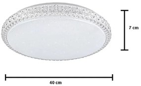 LED Stmievateľné stropné svietidlo IRINA LED/48W/230V s diaľkovým ovládačom