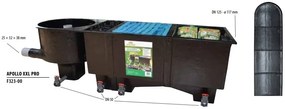 Vírivý filtračný systém Heissner APOLLO XXL Pro do 120 m³, 257 x 81 x 80 cm F323-00