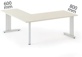 Rohový kancelársky písací stôl PRIMO FLEXIBLE 1600 x 1600 mm, čerešňa