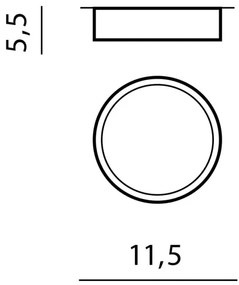 LED stropné svietidlo Monza R 12 4000K biele