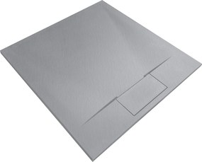 Štvorcová sprchová vanička z SMC kompozitu REA BAZALT 90x90 cm, sivá
