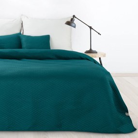 SADA PREHOZ NA POSTEĽ + OBLIEČKA NA VANKÚŠ BONI4 200X220 CM, 2 KS 40X40 CM TMAVOTYRKYSOVÁ