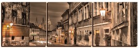 Obraz na plátne - Magické nočné staré mesto - panoráma 5258FB (90x30 cm)