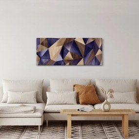 Obraz - 3D drevené trojuholníky (120x50 cm)