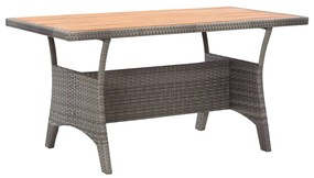 Záhradný stôl sivý 130x70x66 cm akáciový masív 46145